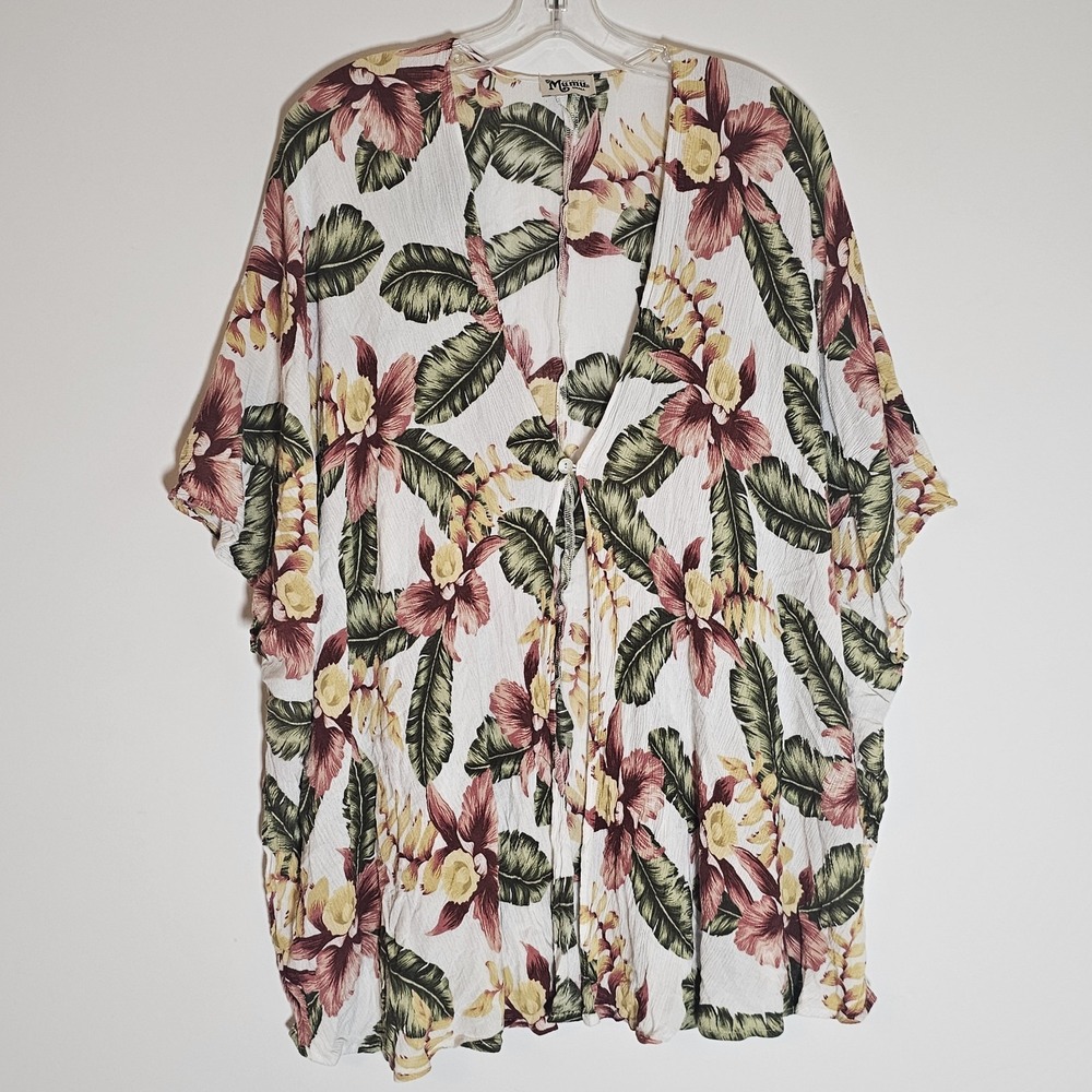 Show Me Your Mumu Kimono Womens Small Multicolor Boho Floral Hawaiian Tropical S